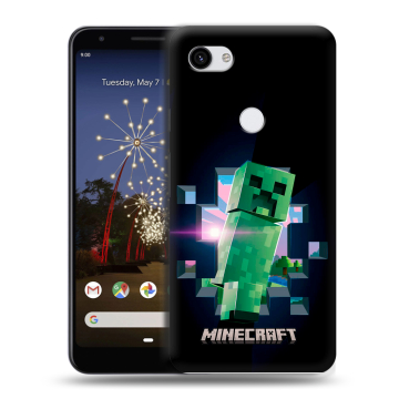 Пластиковый чехол на Google Pixel 3a XL с принтом Майнкрафт Minecraft