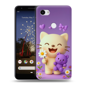 Пластиковый чехол на Google Pixel 3a XL с принтом для девочек Пластиковый чехол на Google Pixel 3a XL с принтом для девочек