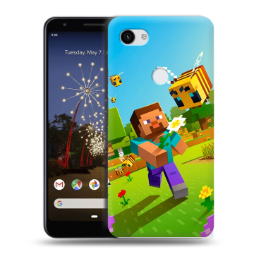 Пластиковый чехол на Google Pixel 3a XL с принтом Майнкрафт Minecraft Пластиковый чехол на Google Pixel 3a XL с принтом Майнкрафт Minecraft