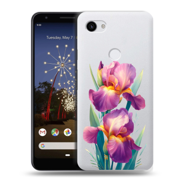 Пластиковый чехол на Google Pixel 3a XL с принтом Цветы орхидеи