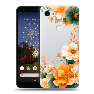 Пластиковый чехол на Google Pixel 3a XL с принтом Цветы принт
