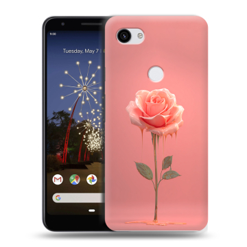 Пластиковый чехол на Google Pixel 3a XL с принтом Розовая роза