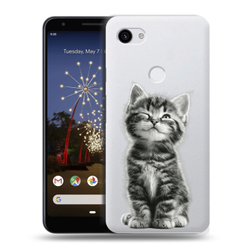 Пластиковый чехол на Google Pixel 3a XL с принтом Котенок Пластиковый чехол на Google Pixel 3a XL с принтом Котенок