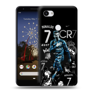 Пластиковый чехол на Google Pixel 3a XL с принтом Реал Роналдо Пластиковый чехол на Google Pixel 3a XL с принтом Реал Роналдо