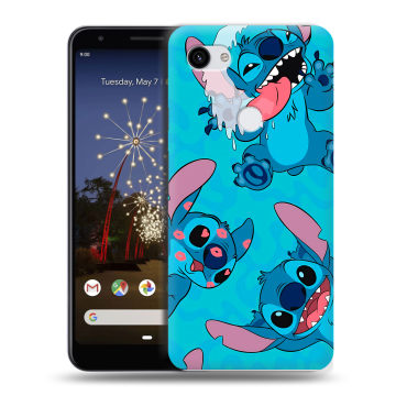 Пластиковый чехол на Google Pixel 3a XL с принтом Лило и Стич Пластиковый чехол на Google Pixel 3a XL с принтом Лило и Стич