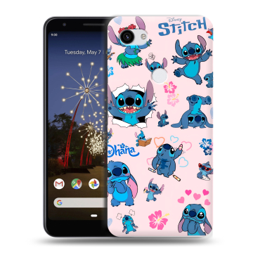 Пластиковый чехол на Google Pixel 3a XL с принтом Лило и Стич
