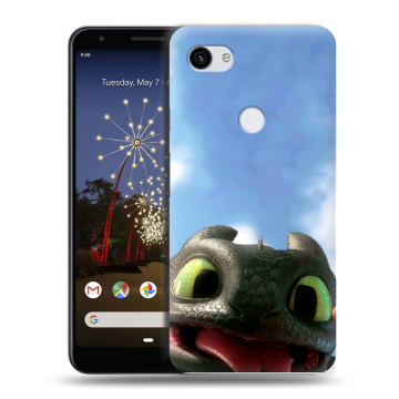 Пластиковый чехол на Google Pixel 3a XL с принтом Как приручить дракона