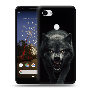 Пластиковый чехол на Google Pixel 3a XL с принтом Волк