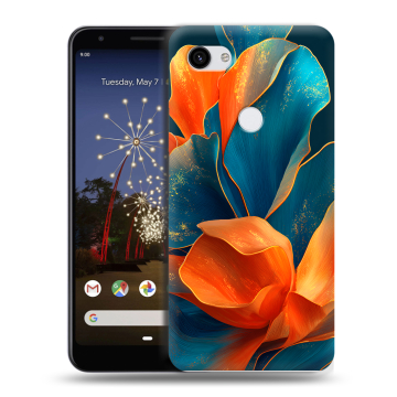 Пластиковый чехол на Google Pixel 3a XL с принтом Цветы
