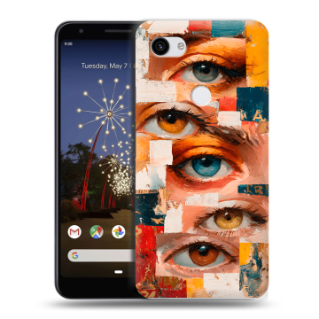 Пластиковый чехол на Google Pixel 3a XL с принтом Модный принт