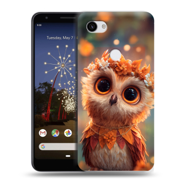 Пластиковый чехол на Google Pixel 3a XL с принтом Милая сова Пластиковый чехол на Google Pixel 3a XL с принтом Милая сова