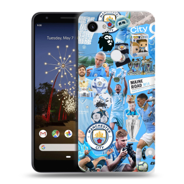 Пластиковый чехол на Google Pixel 3a XL с принтом Man City Манчестер Сити Пластиковый чехол на Google Pixel 3a XL с принтом Man City Манчестер Сити