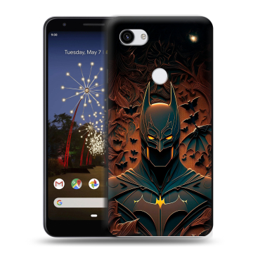 Пластиковый чехол на Google Pixel 3a XL с принтом Batman Бэтмен Пластиковый чехол на Google Pixel 3a XL с принтом Batman Бэтмен