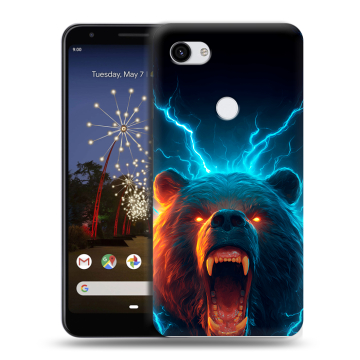 Пластиковый чехол на Google Pixel 3a XL с принтом Медведь Пластиковый чехол на Google Pixel 3a XL с принтом Медведь