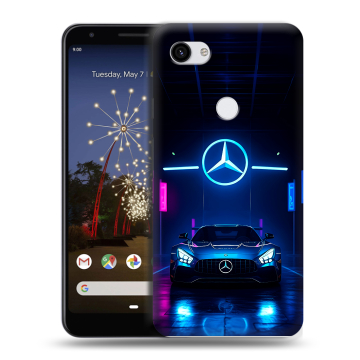 Пластиковый чехол на Google Pixel 3a XL с принтом Mercedes Мерседес