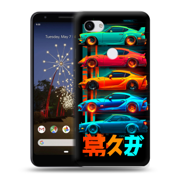 Пластиковый чехол на Google Pixel 3a XL с принтом машины тачки Пластиковый чехол на Google Pixel 3a XL с принтом машины тачки