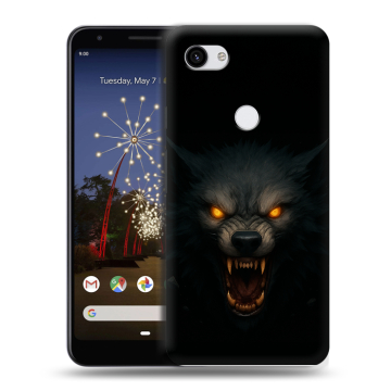 Пластиковый чехол на Google Pixel 3a XL с принтом Волк Пластиковый чехол на Google Pixel 3a XL с принтом Волк
