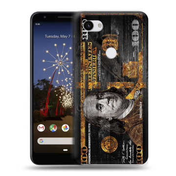 Пластиковый чехол на Google Pixel 3a XL с принтом Доллар деньги