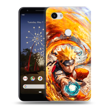 Пластиковый чехол на Google Pixel 3a XL с принтом Аниме Наруто Naruto