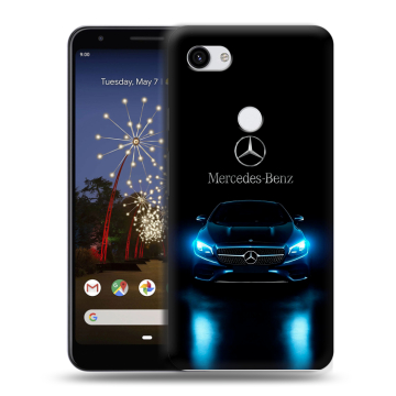 Пластиковый чехол на Google Pixel 3a XL с принтом Mercedes Мерседес Пластиковый чехол на Google Pixel 3a XL с принтом Mercedes Мерседес