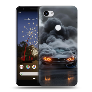 Пластиковый чехол на Google Pixel 3a XL с принтом BMW БМВ Пластиковый чехол на Google Pixel 3a XL с принтом BMW БМВ