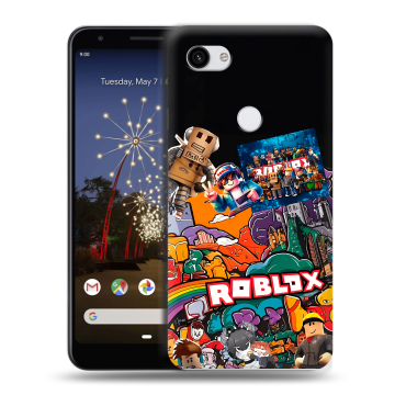 Пластиковый чехол на Google Pixel 3a XL с принтом Roblox Роблокс