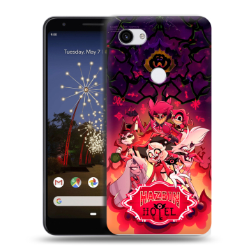 Пластиковый чехол на Google Pixel 3a XL с принтом Hazbin Hotel Отель Хазбин