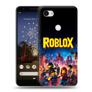 Пластиковый чехол на Google Pixel 3a XL с принтом Roblox Роблокс