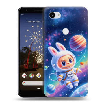 Пластиковый чехол на Google Pixel 3a XL с принтом Labubu Лабубу Пластиковый чехол на Google Pixel 3a XL с принтом Labubu Лабубу