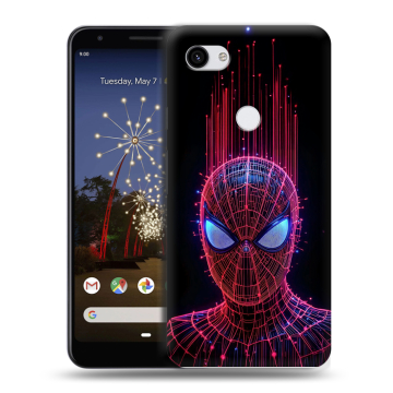 Пластиковый чехол на Google Pixel 3a XL с принтом Spiderman Человек паук
