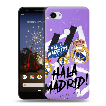 Пластиковый чехол на Google Pixel 3a XL с принтом Real Madrid Реал Мадрид