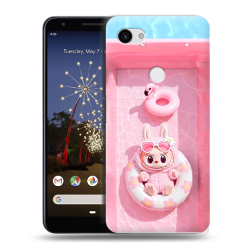 Пластиковый чехол на Google Pixel 3a XL с принтом Labubu Лабубу