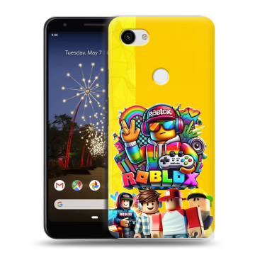 Пластиковый чехол на Google Pixel 3a XL с принтом Roblox Роблокс