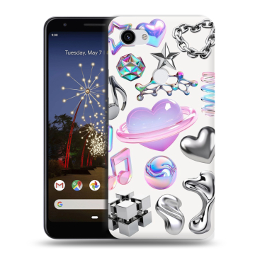 Пластиковый чехол на Google Pixel 3a XL с принтом Y2K Пластиковый чехол на Google Pixel 3a XL с принтом Y2K