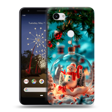 Пластиковый чехол на Google Pixel 3a XL с принтом Новый год Пластиковый чехол на Google Pixel 3a XL с принтом Новый год