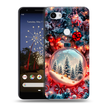 Пластиковый чехол на Google Pixel 3a XL с принтом Новый год Пластиковый чехол на Google Pixel 3a XL с принтом Новый год
