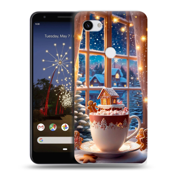 Пластиковый чехол на Google Pixel 3a XL с принтом Новый год Пластиковый чехол на Google Pixel 3a XL с принтом Новый год
