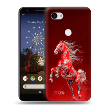Пластиковый чехол на Google Pixel 3a XL с принтом Новый год Пластиковый чехол на Google Pixel 3a XL с принтом Новый год