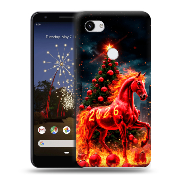 Пластиковый чехол на Google Pixel 3a XL с принтом Новый год Пластиковый чехол на Google Pixel 3a XL с принтом Новый год