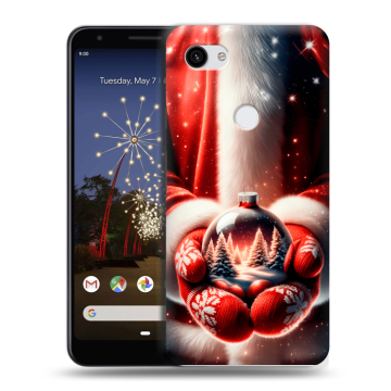 Пластиковый чехол на Google Pixel 3a XL с принтом Новый год