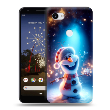 Пластиковый чехол на Google Pixel 3a XL с принтом Новый год