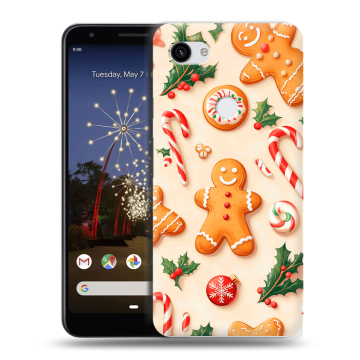 Пластиковый чехол на Google Pixel 3a XL с принтом Новый год