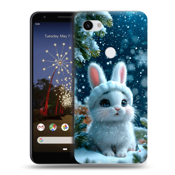 Пластиковый чехол на Google Pixel 3a XL с принтом Новый год