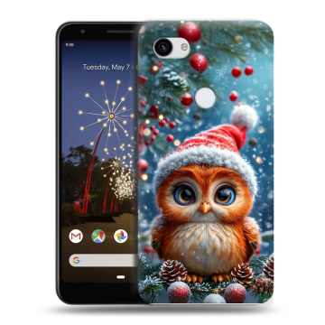 Пластиковый чехол на Google Pixel 3a XL с принтом Новый год