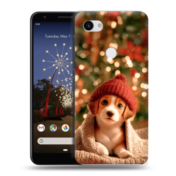 Пластиковый чехол на Google Pixel 3a XL с принтом Новый год