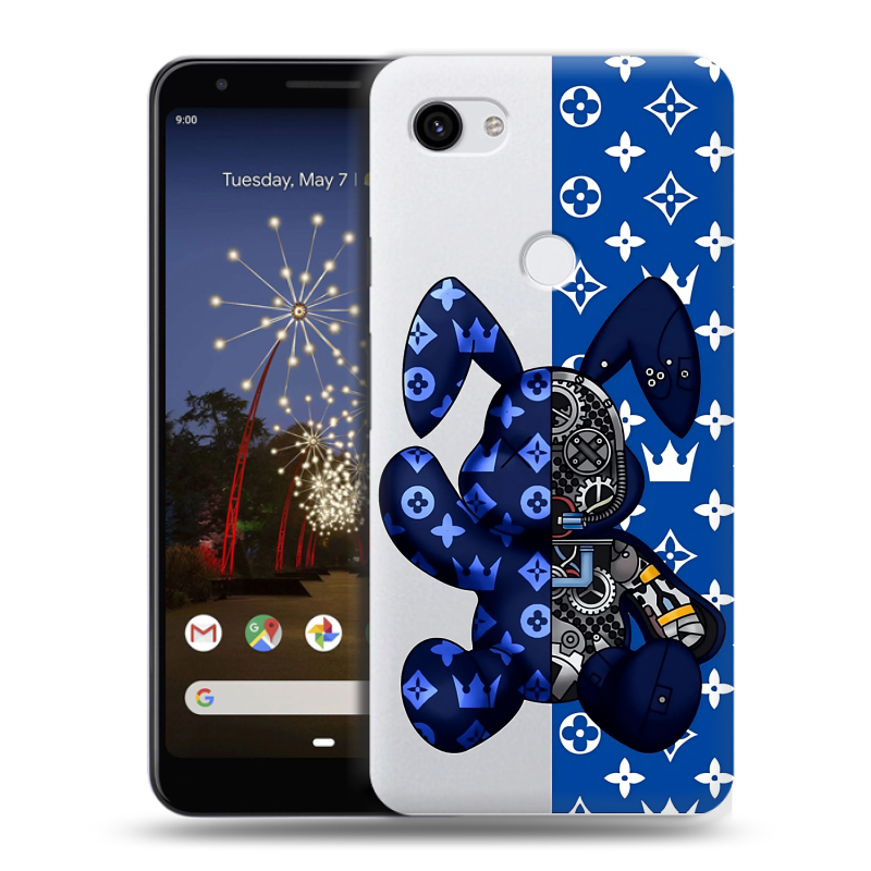 Пластиковый чехол на Google Pixel 3a XL с принтом Луи робот Пластиковый чехол на Google Pixel 3a XL с принтом Луи робот