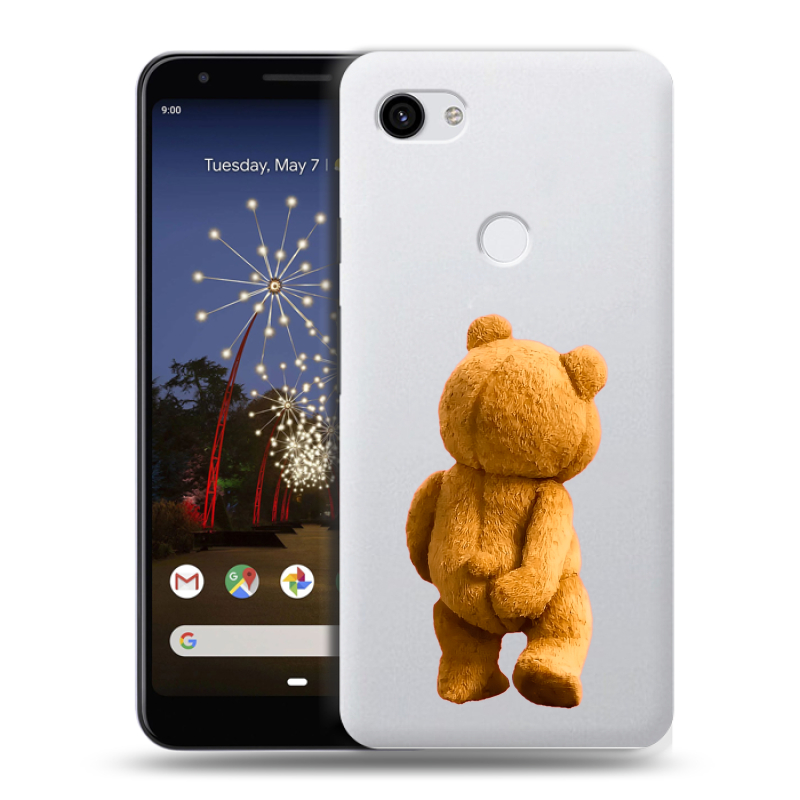 Пластиковый чехол на Google Pixel 3a XL с принтом Медведь Пластиковый чехол на Google Pixel 3a XL с принтом Медведь