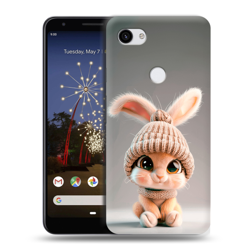 Пластиковый чехол на Google Pixel 3a XL с принтом Кролик Пластиковый чехол на Google Pixel 3a XL с принтом Кролик
