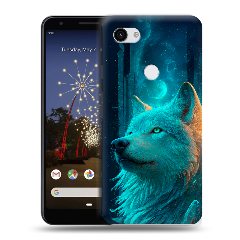 Пластиковый чехол на Google Pixel 3a XL с принтом бабочки саккура Пластиковый чехол на Google Pixel 3a XL с принтом бабочки саккура