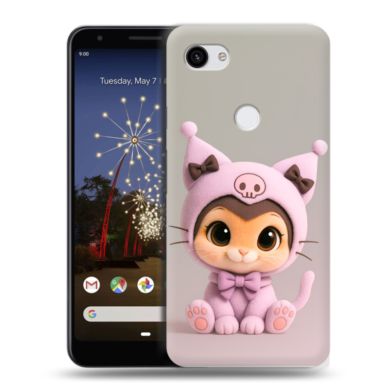 Пластиковый чехол на Google Pixel 3a XL с принтом Куроми Kuromi Пластиковый чехол на Google Pixel 3a XL с принтом Куроми Kuromi